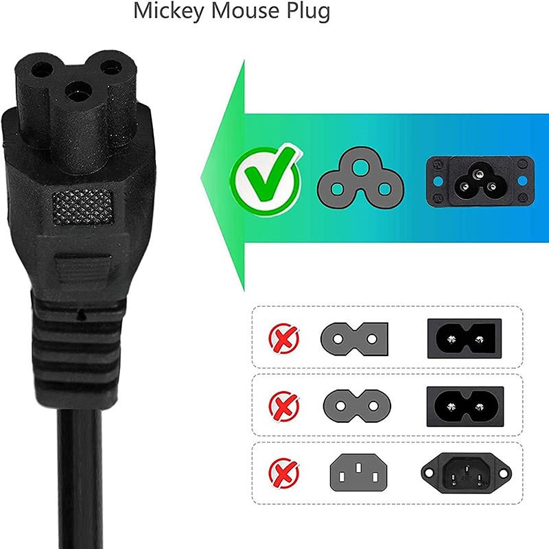1.5M / 1.8M EU Plug C5 2-Pin AC Laptop Power Cord – IEC Computer Charger Extension Cable, 100% Pure Copper - Image 4