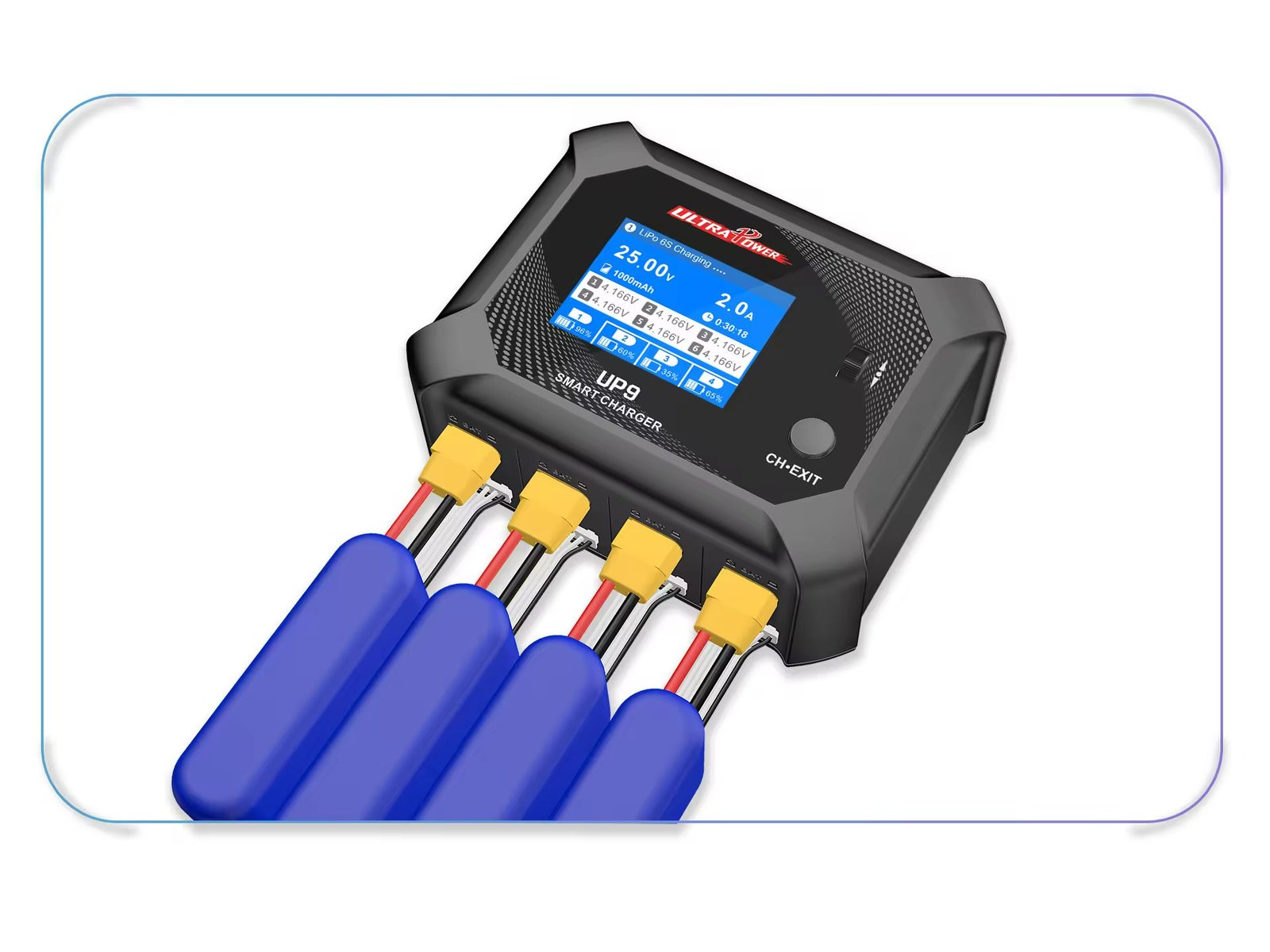 Ultra Power UP9 200W Smart Balance Charger – Four Channel Battery Charger AC 100W / DC 200W Dual Input - Image 2