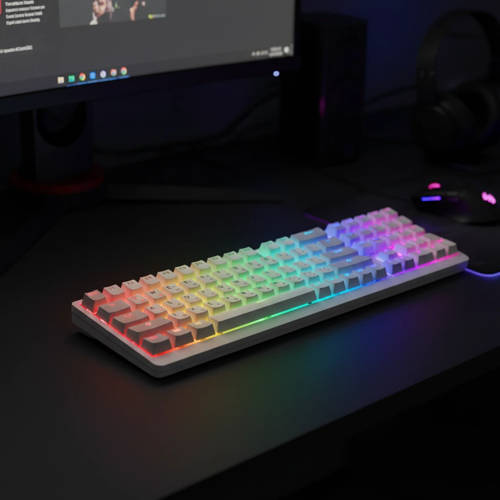 OEM 68-Keys Wired RGB Mechanical Gaming Keyboard – Compact Layout, NKRO, USB Type-C, Magnetic Base - Image 3
