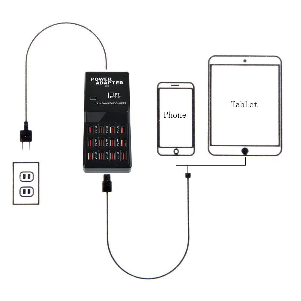 12-Port Multi USB Charger Station – Multifunction Fast Charging Hub 5V/2.4A for Multiple Devices - Image 4