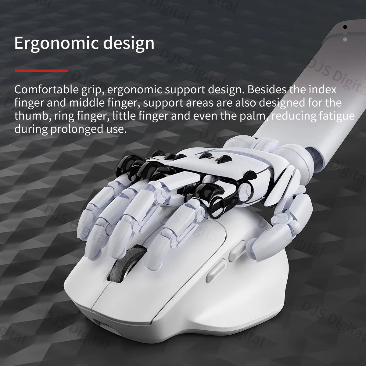 Lenovo Ergonomic Wireless Mouse Rechargeable Dual-Mode Bluetooth/2.4G Long Battery Life Comfort Grip Mouse for Office and Gaming - Image 3