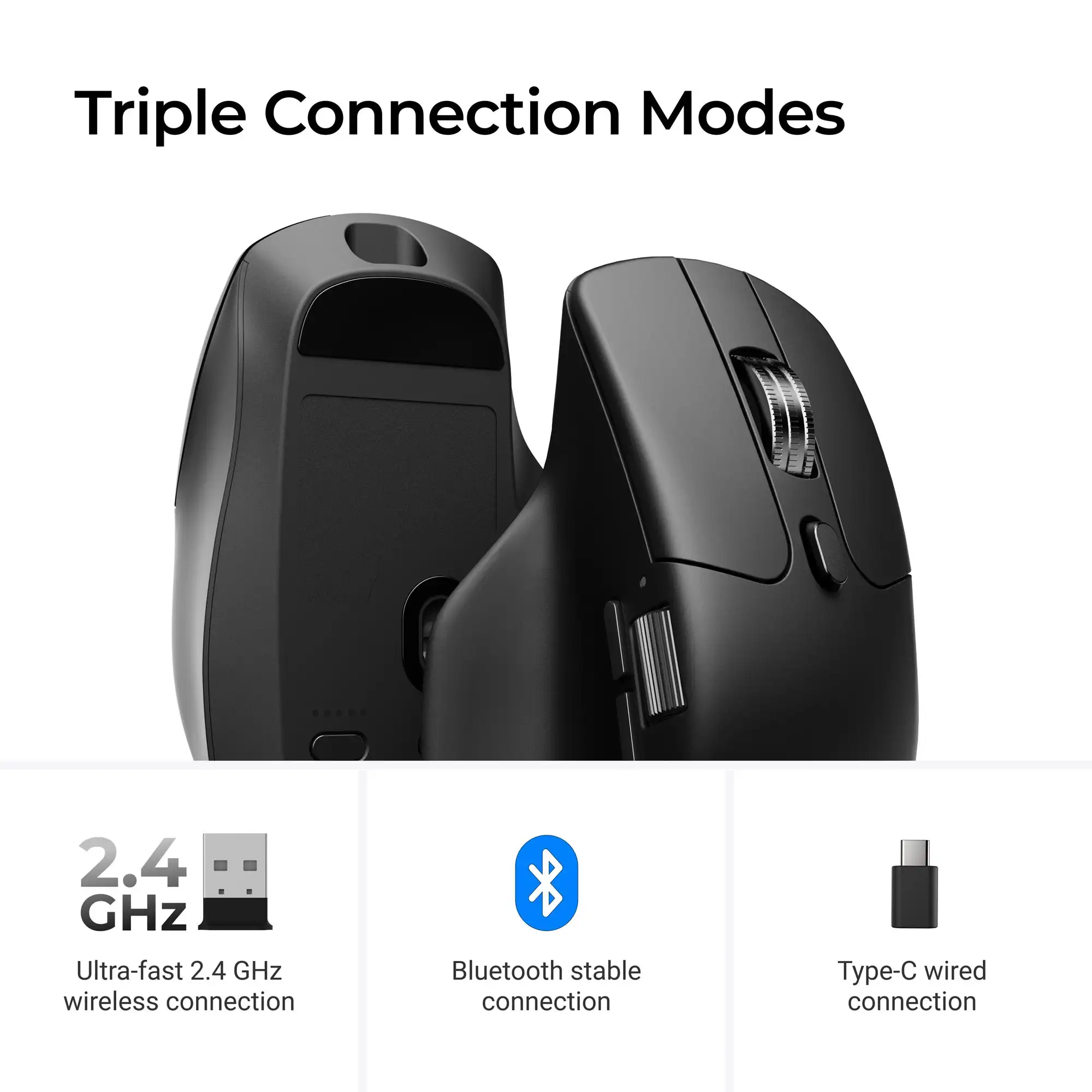 Keychron M6 Wireless Mouse All Silent Micro Switch PixArt 3950 Sensor 8K Polling Rate Dual Scrolling Modes - Image 4