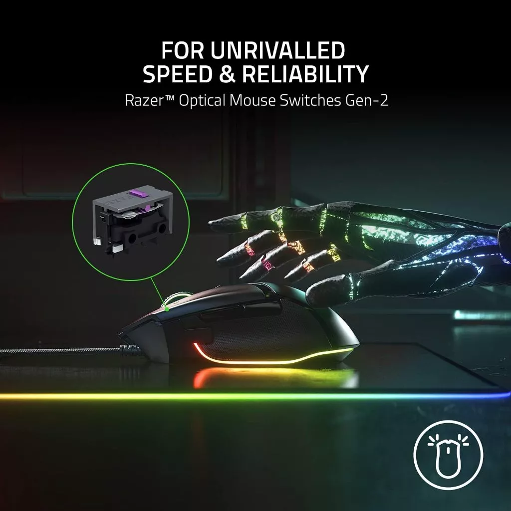 Razer Basilisk V3 Customizable Ergonomic Gaming Mouse – Fastest Switch & Chroma RGB Lighting - Image 3