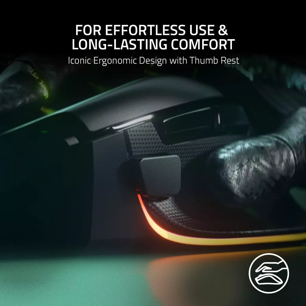Razer Basilisk V3 Customizable Ergonomic Gaming Mouse – Fastest Switch & Chroma RGB Lighting - Image 2