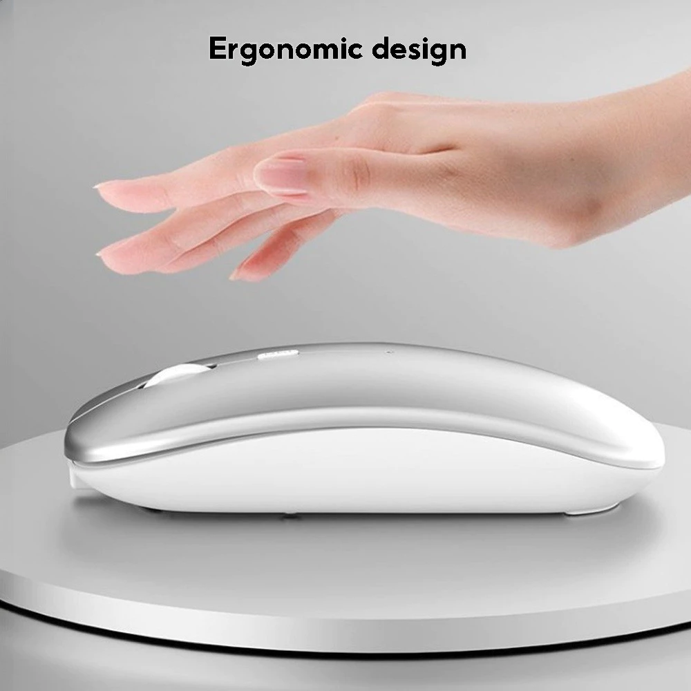 D Rechargeable Wireless Mouse – 2.4GHz USB Receiver Optical Adjustable Silent Mouse for PC & Laptop - Image 3